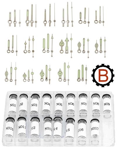 Assortment of luminous watch hands PNP 