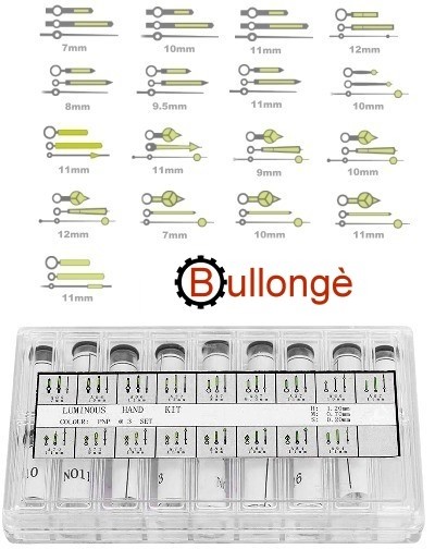 Modern luminous watch hands assortment ML17 SILVER