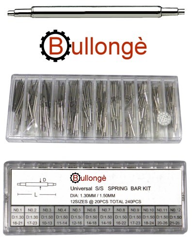 Set of 240 universal watch spring bars 16 26mm S S Find all replacement watch parts