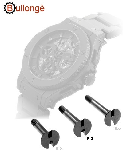 H Schraube f r Hublot Armbanduhr BLACK 6mm. Schwarze Hublot Style