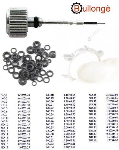 Mini o-rings / gaskets for watch crowns and pushers