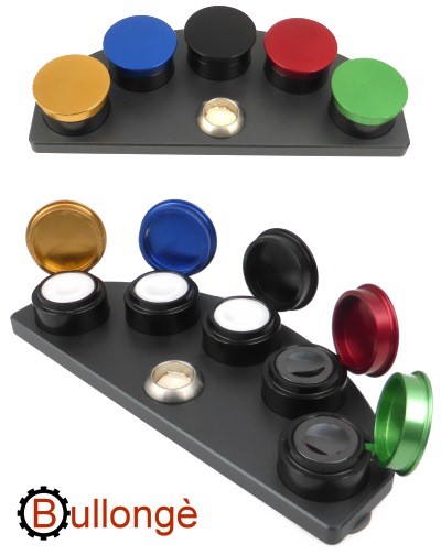 Oil base BULLONGÈ BOE-5 with 5 lockable watch oil cups