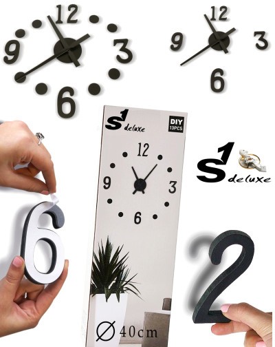 S1 Deluxe wall clock kit 3D Effect DIY