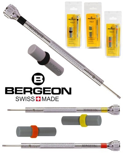 Set of 3 Bergeon screwdriver 30080 for watchmaker