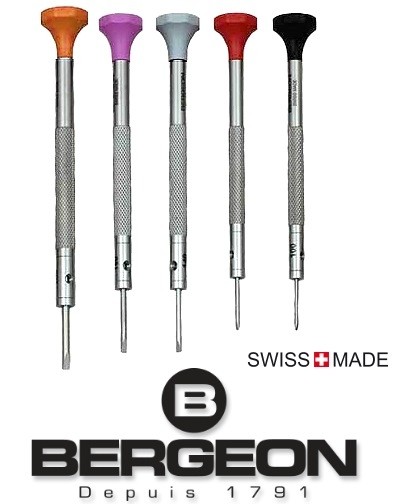 Bergeon 30081 watchmakers screwdrivers 1.0 - 1.8mm - Swiss Made