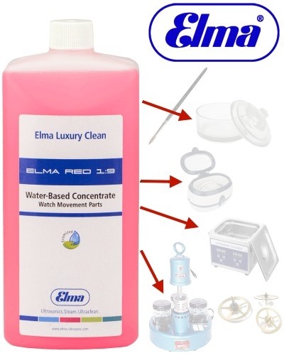 ELMA 1 9 RED watch parts cleaning solution clean watch movement parts
