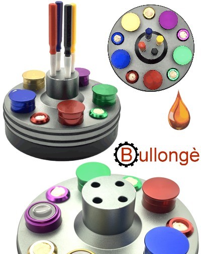 Rotating stand with 5 oil cups end 4 oilers BULLONGÈ RX5