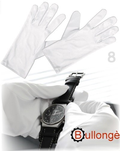 BULLONGE white microfiber gloves WATCHLINE W 8