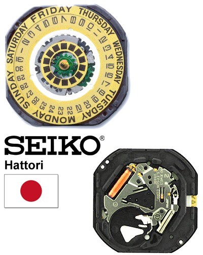 Hattori VX44 DAY DATE QUARTZ watch movement Best Quality japanese quartz movements