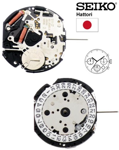 Hattori Chronograph watch movement VD53 QUARTZ Replace quartz