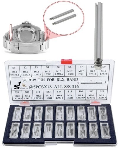 S1 DELUXE screw pins for bracelets from Rolex watches Spare parts