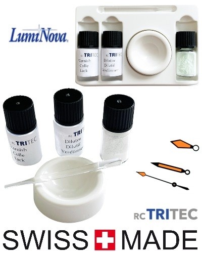 Watch hand luminous kit Super-Luminova dark orange