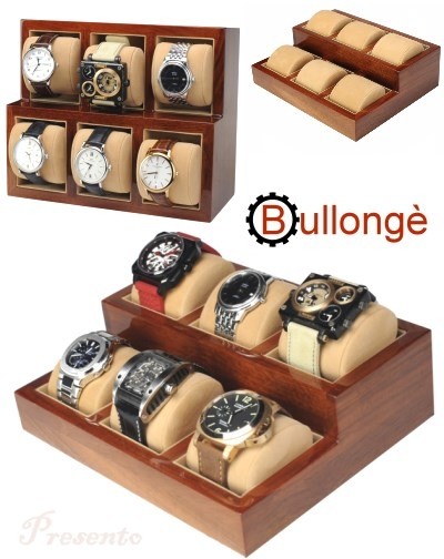 Watch stand BULLONG PRESENTO 6 solid wood watch display