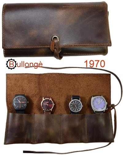 Watch roll BULLONGÈ LUXOWA SUPER-SOFT SUEDE brown