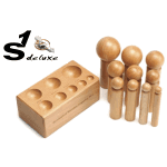 Hardwood dapping block & 10 punches DomeXX-10