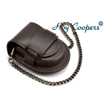 Dark brown pocket watch pouch Roy Coopers KROSS with chain