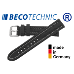 Beco Technic Watch Strap 20mm black / steel