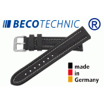 Beco Technic Watch Strap 22mm black / steel