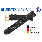 Beco Technic Watch Strap 22mm black / gold