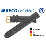Beco Technic Watch Strap 24mm anthracite / gold