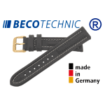 Beco Technic Watch Strap 20mm anthracite / gold