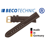 Beco Technic Watch Strap 22mm brown / gold