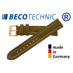 Beco Technic Watch Strap 20mm cognac / gold