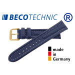 Beco Technic Watch Strap 24mm blue / gold