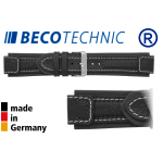 Beco Technic watch strap Terrasco calf 18 mm black