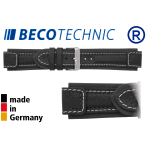 Beco Technic watch strap Terrasco calf 20 mm black