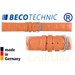 Watch strap LUISIANA croco calf orange 12mm