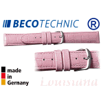 Watch strap LUISIANA croco calf pink 16mm