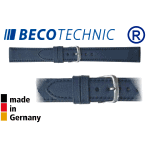 Leather watch strap NAPPA midnight blue 12mm steel