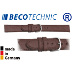 Leather watch strap NAPPA natural brown 12mm steel