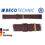 Leather watch strap NAPPA natural brown 12mm gold