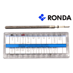 38 original Ronda winding stems for watch movements