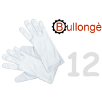 White cotton gloves for watchmaker, size 12