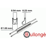 BULLONGÈ 6825-XF Mini-Tip spring bar plier 0,54mm for Rolex